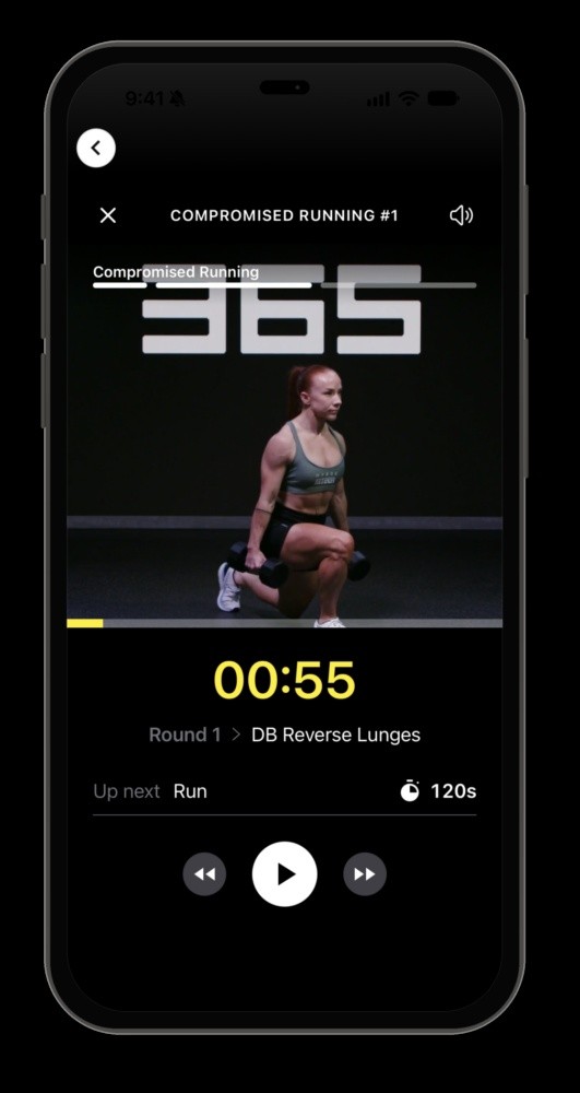 ABC Fitnessの公式提携ページに掲載されたHYROX 365トレーニング画面。